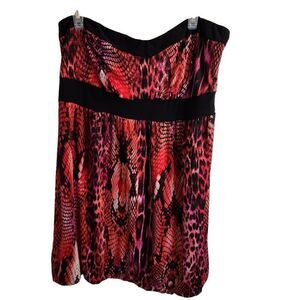 Dots 2X Y2K Strapless Pink Animal Print Top